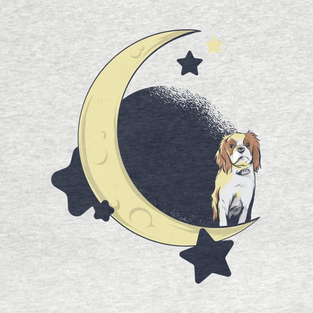 dog on the moon by Midoart